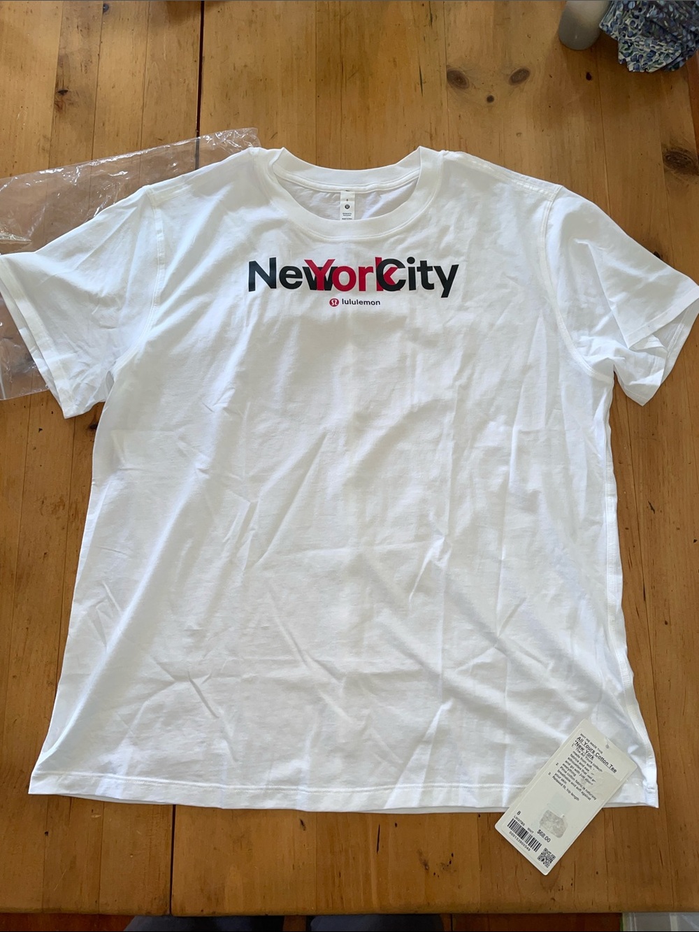 NWT-Lululemon- All Yours Women’s SS Cotton Tee- Sz 8- White NYC* Special Edition